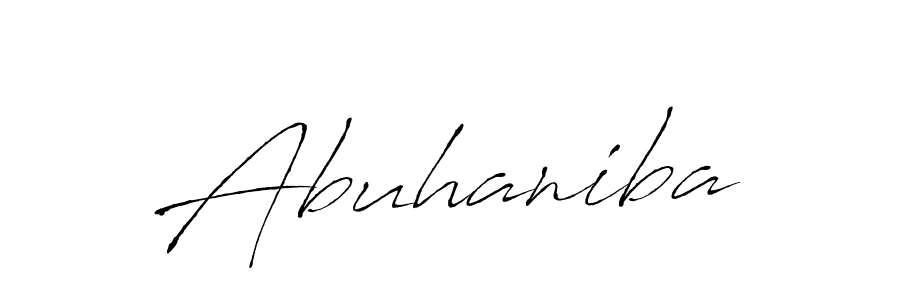 Create a beautiful signature design for name Abuhaniba. With this signature (Antro_Vectra) fonts, you can make a handwritten signature for free. Abuhaniba signature style 6 images and pictures png