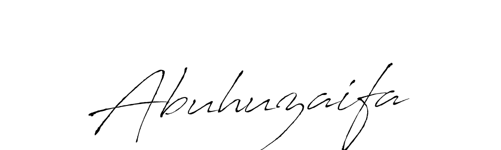 Make a beautiful signature design for name Abuhuzaifa. With this signature (Antro_Vectra) style, you can create a handwritten signature for free. Abuhuzaifa signature style 6 images and pictures png