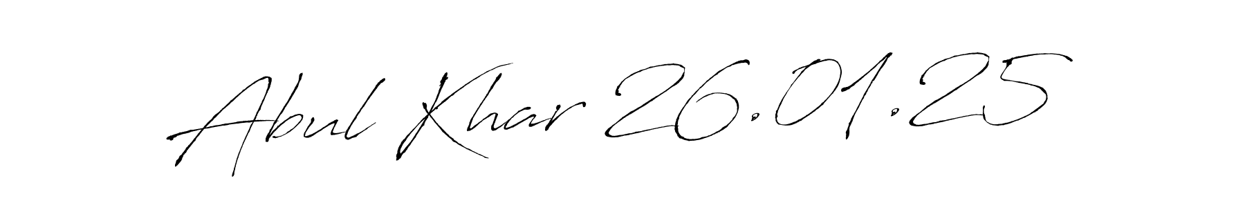 How to make Abul Khar 26.01.25 signature? Antro_Vectra is a professional autograph style. Create handwritten signature for Abul Khar 26.01.25 name. Abul Khar 26.01.25 signature style 6 images and pictures png