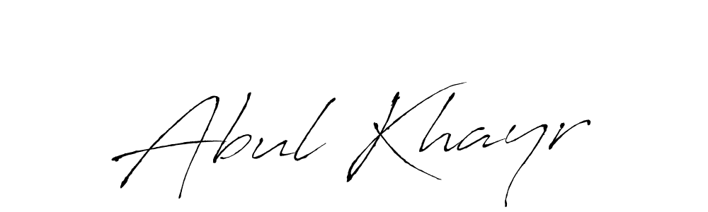 Make a beautiful signature design for name Abul Khayr. With this signature (Antro_Vectra) style, you can create a handwritten signature for free. Abul Khayr signature style 6 images and pictures png