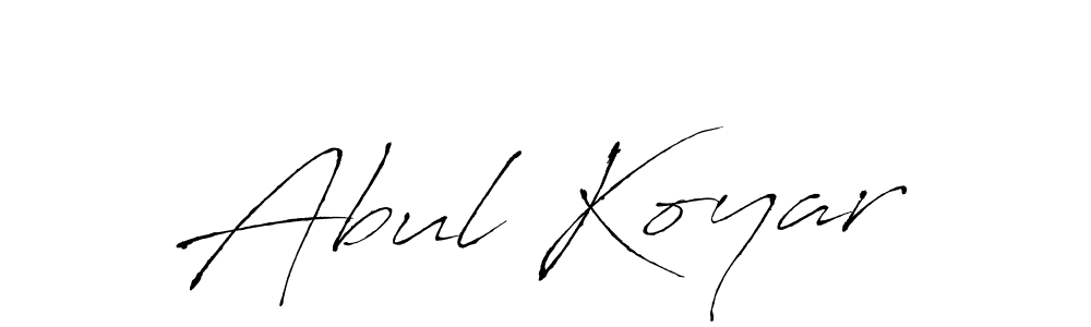 This is the best signature style for the Abul Koyar name. Also you like these signature font (Antro_Vectra). Mix name signature. Abul Koyar signature style 6 images and pictures png