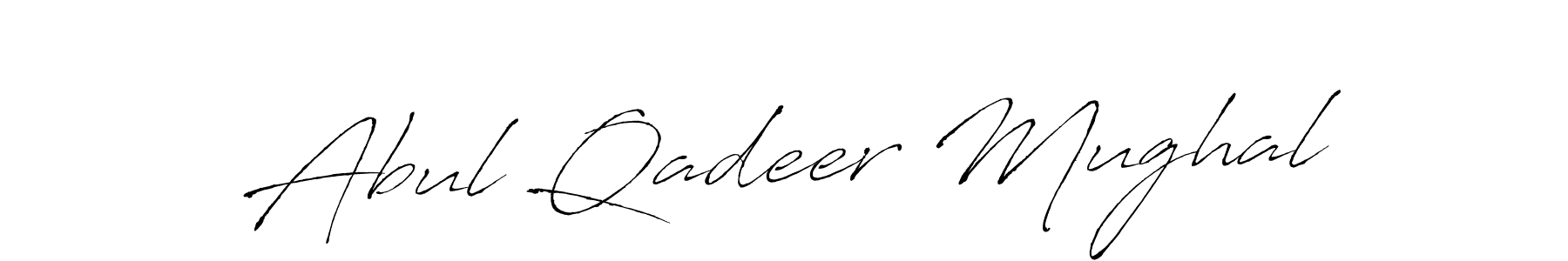 Design your own signature with our free online signature maker. With this signature software, you can create a handwritten (Antro_Vectra) signature for name Abul Qadeer Mughal. Abul Qadeer Mughal signature style 6 images and pictures png