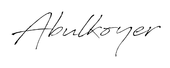 Create a beautiful signature design for name Abulkoyer. With this signature (Antro_Vectra) fonts, you can make a handwritten signature for free. Abulkoyer signature style 6 images and pictures png
