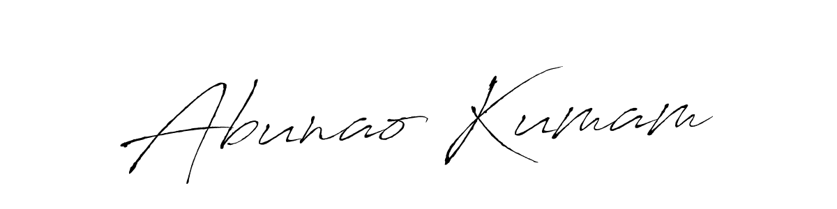 Create a beautiful signature design for name Abunao Kumam. With this signature (Antro_Vectra) fonts, you can make a handwritten signature for free. Abunao Kumam signature style 6 images and pictures png