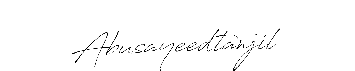 The best way (Antro_Vectra) to make a short signature is to pick only two or three words in your name. The name Abusayeedtanjil include a total of six letters. For converting this name. Abusayeedtanjil signature style 6 images and pictures png