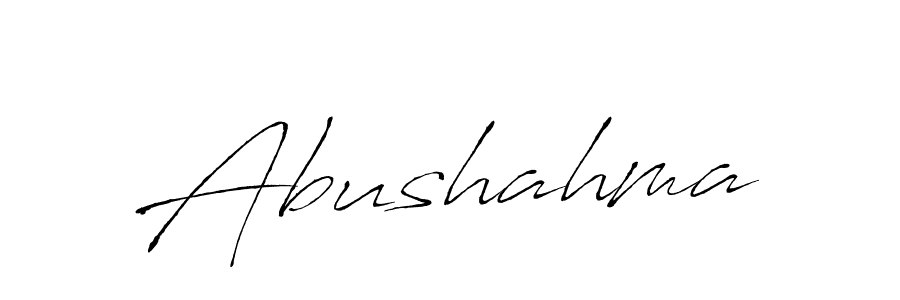 The best way (Antro_Vectra) to make a short signature is to pick only two or three words in your name. The name Abushahma include a total of six letters. For converting this name. Abushahma signature style 6 images and pictures png