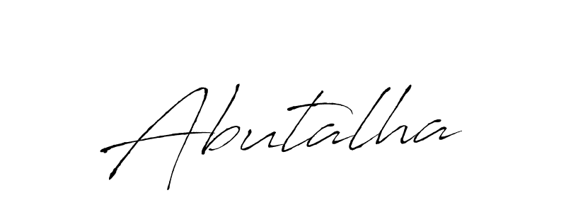 Design your own signature with our free online signature maker. With this signature software, you can create a handwritten (Antro_Vectra) signature for name Abutalha. Abutalha signature style 6 images and pictures png