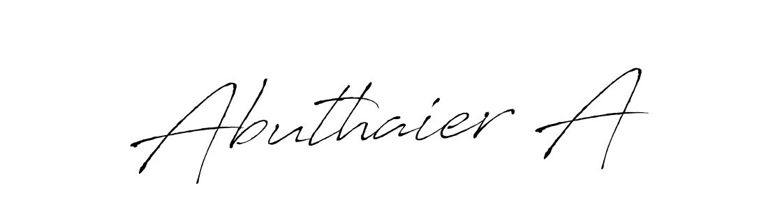 This is the best signature style for the Abuthaier A name. Also you like these signature font (Antro_Vectra). Mix name signature. Abuthaier A signature style 6 images and pictures png