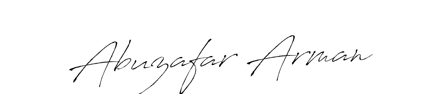 Create a beautiful signature design for name Abuzafar Arman. With this signature (Antro_Vectra) fonts, you can make a handwritten signature for free. Abuzafar Arman signature style 6 images and pictures png
