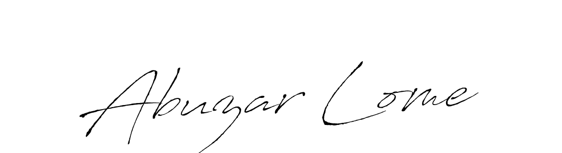 Design your own signature with our free online signature maker. With this signature software, you can create a handwritten (Antro_Vectra) signature for name Abuzar Lome. Abuzar Lome signature style 6 images and pictures png