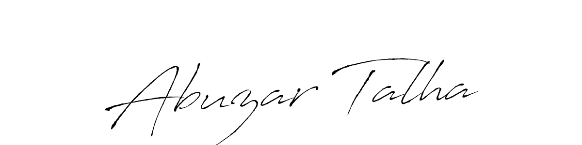 Make a beautiful signature design for name Abuzar Talha. With this signature (Antro_Vectra) style, you can create a handwritten signature for free. Abuzar Talha signature style 6 images and pictures png