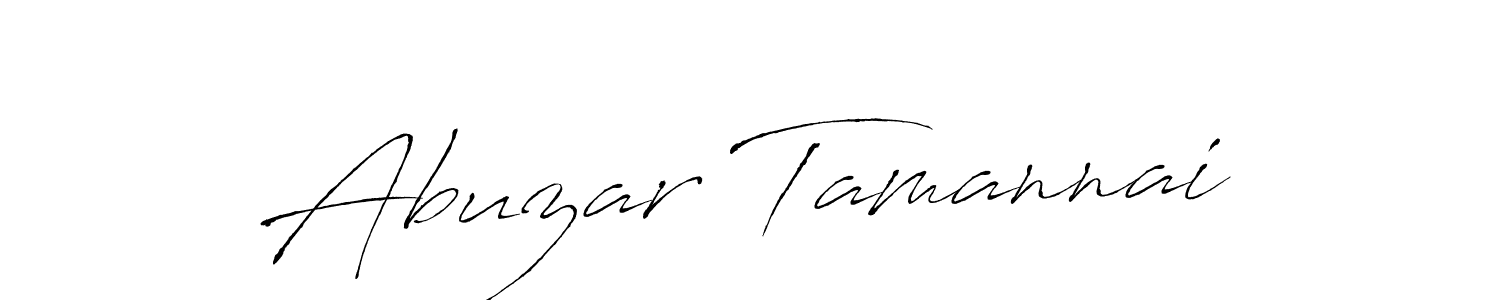 Make a beautiful signature design for name Abuzar Tamannai. With this signature (Antro_Vectra) style, you can create a handwritten signature for free. Abuzar Tamannai signature style 6 images and pictures png