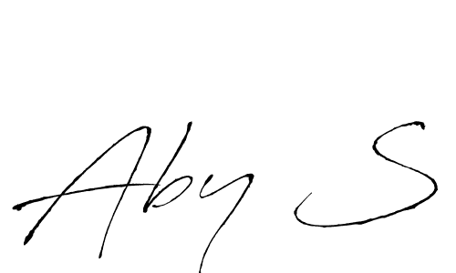 Aby S stylish signature style. Best Handwritten Sign (Antro_Vectra) for my name. Handwritten Signature Collection Ideas for my name Aby S. Aby S signature style 6 images and pictures png