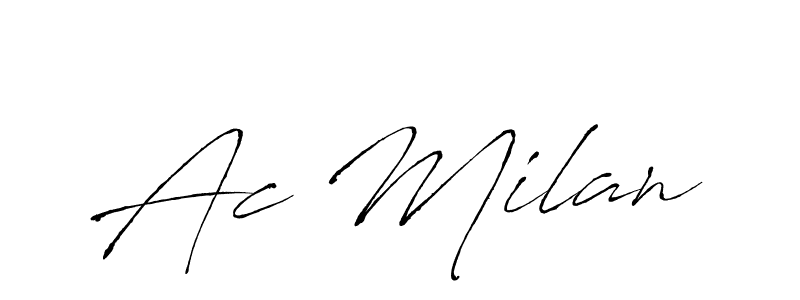The best way (Antro_Vectra) to make a short signature is to pick only two or three words in your name. The name Ac Milan include a total of six letters. For converting this name. Ac Milan signature style 6 images and pictures png