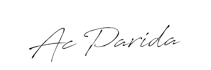 Use a signature maker to create a handwritten signature online. With this signature software, you can design (Antro_Vectra) your own signature for name Ac Parida. Ac Parida signature style 6 images and pictures png