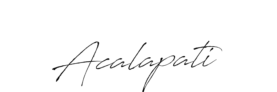 How to make Acalapati name signature. Use Antro_Vectra style for creating short signs online. This is the latest handwritten sign. Acalapati signature style 6 images and pictures png