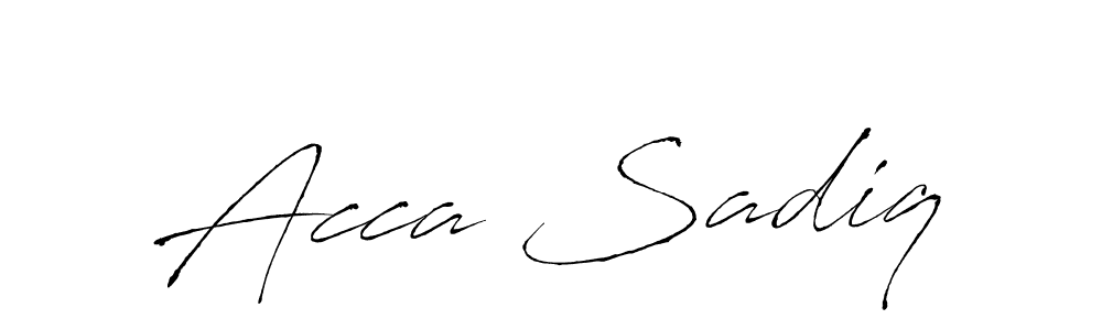 if you are searching for the best signature style for your name Acca Sadiq. so please give up your signature search. here we have designed multiple signature styles  using Antro_Vectra. Acca Sadiq signature style 6 images and pictures png