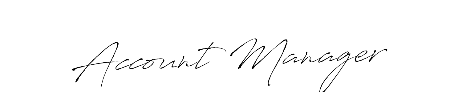 Make a beautiful signature design for name Account Manager. With this signature (Antro_Vectra) style, you can create a handwritten signature for free. Account Manager signature style 6 images and pictures png