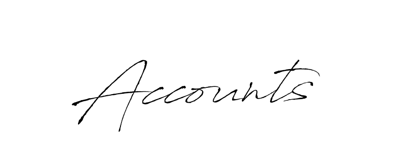Create a beautiful signature design for name Accounts. With this signature (Antro_Vectra) fonts, you can make a handwritten signature for free. Accounts signature style 6 images and pictures png