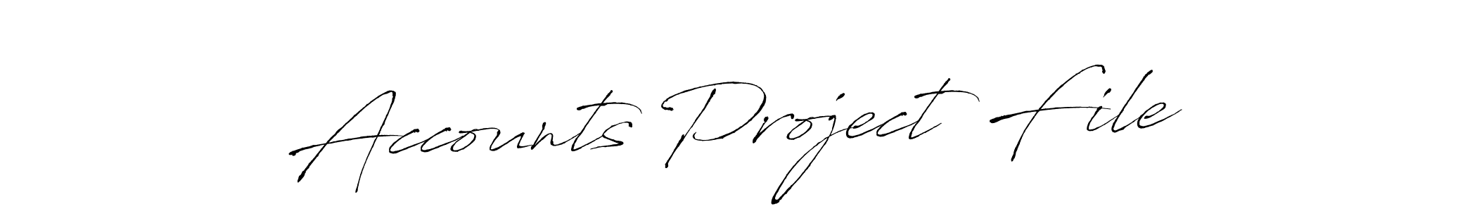 Make a beautiful signature design for name Accounts Project File. With this signature (Antro_Vectra) style, you can create a handwritten signature for free. Accounts Project File signature style 6 images and pictures png