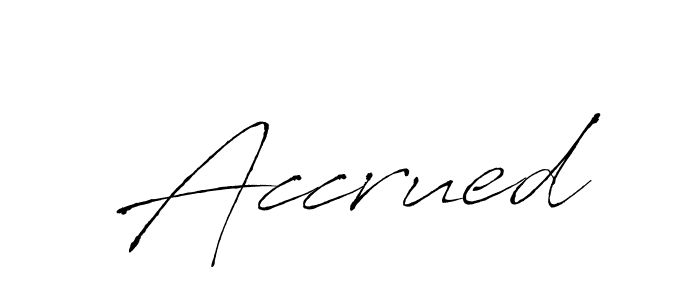How to make Accrued name signature. Use Antro_Vectra style for creating short signs online. This is the latest handwritten sign. Accrued signature style 6 images and pictures png