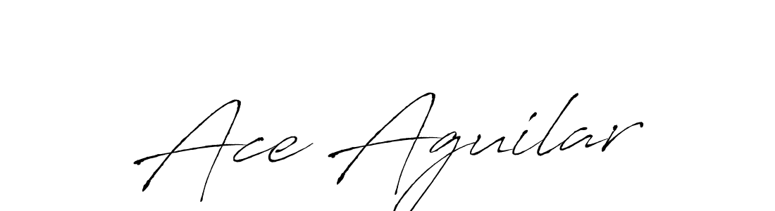 Make a beautiful signature design for name Ace Aguilar. With this signature (Antro_Vectra) style, you can create a handwritten signature for free. Ace Aguilar signature style 6 images and pictures png