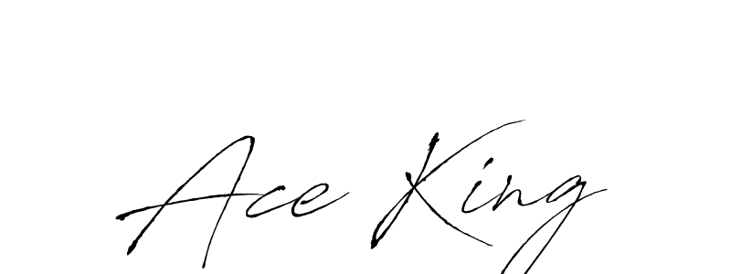 Design your own signature with our free online signature maker. With this signature software, you can create a handwritten (Antro_Vectra) signature for name Ace King. Ace King signature style 6 images and pictures png