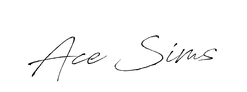 Create a beautiful signature design for name Ace Sims. With this signature (Antro_Vectra) fonts, you can make a handwritten signature for free. Ace Sims signature style 6 images and pictures png