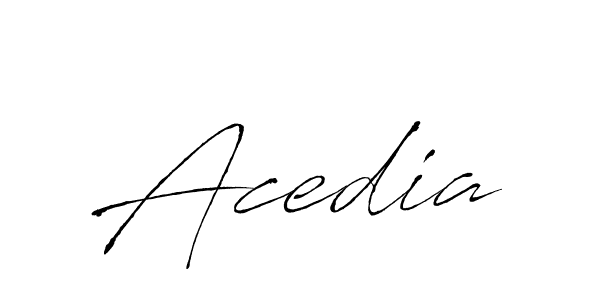 Design your own signature with our free online signature maker. With this signature software, you can create a handwritten (Antro_Vectra) signature for name Acedia. Acedia signature style 6 images and pictures png