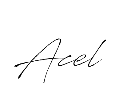 Design your own signature with our free online signature maker. With this signature software, you can create a handwritten (Antro_Vectra) signature for name Acel. Acel signature style 6 images and pictures png