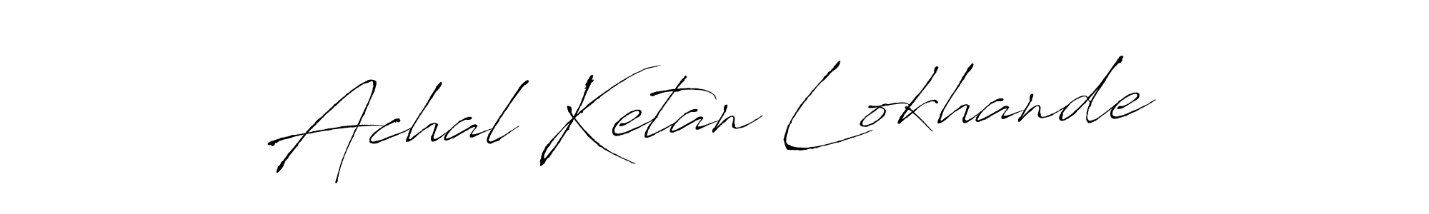 Antro_Vectra is a professional signature style that is perfect for those who want to add a touch of class to their signature. It is also a great choice for those who want to make their signature more unique. Get Achal Ketan Lokhande name to fancy signature for free. Achal Ketan Lokhande signature style 6 images and pictures png