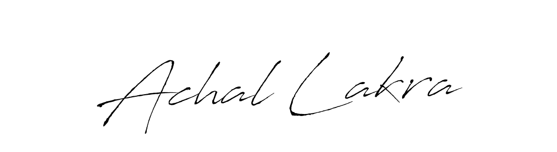 How to make Achal Lakra name signature. Use Antro_Vectra style for creating short signs online. This is the latest handwritten sign. Achal Lakra signature style 6 images and pictures png