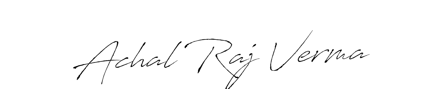 Design your own signature with our free online signature maker. With this signature software, you can create a handwritten (Antro_Vectra) signature for name Achal Raj Verma. Achal Raj Verma signature style 6 images and pictures png