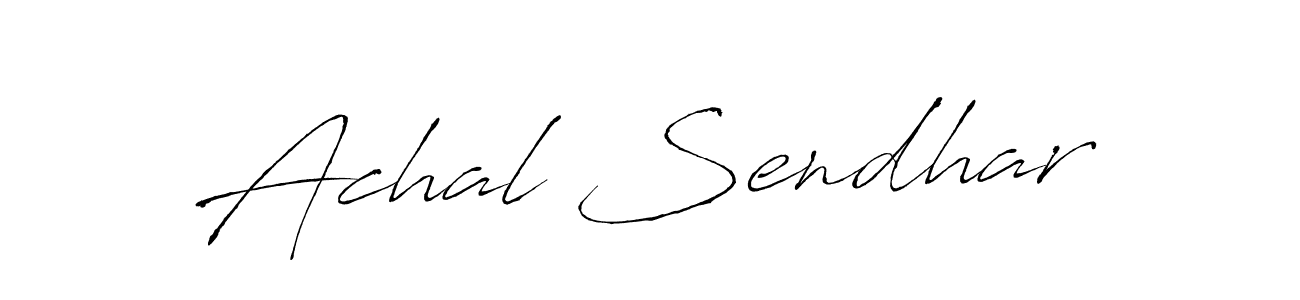 How to make Achal Sendhar name signature. Use Antro_Vectra style for creating short signs online. This is the latest handwritten sign. Achal Sendhar signature style 6 images and pictures png