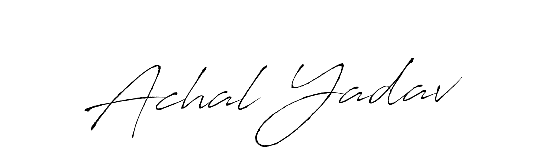 Also You can easily find your signature by using the search form. We will create Achal Yadav name handwritten signature images for you free of cost using Antro_Vectra sign style. Achal Yadav signature style 6 images and pictures png