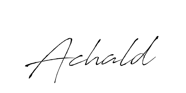 Make a beautiful signature design for name Achald. With this signature (Antro_Vectra) style, you can create a handwritten signature for free. Achald signature style 6 images and pictures png