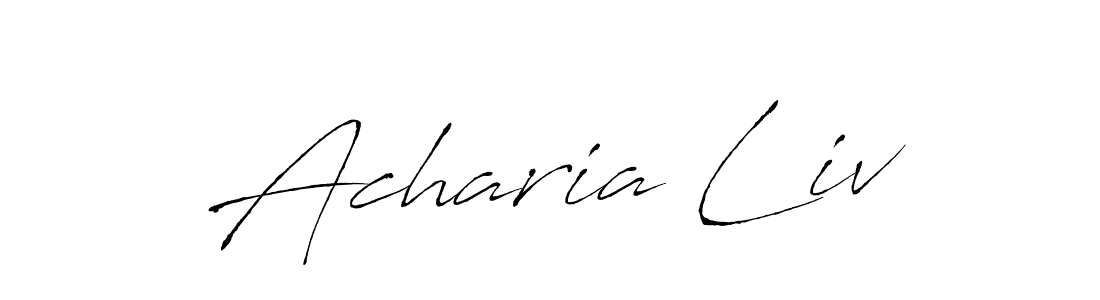 Use a signature maker to create a handwritten signature online. With this signature software, you can design (Antro_Vectra) your own signature for name Acharia Liv. Acharia Liv signature style 6 images and pictures png