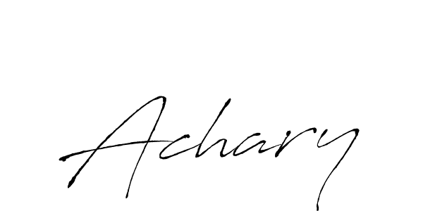 Make a beautiful signature design for name Achary. With this signature (Antro_Vectra) style, you can create a handwritten signature for free. Achary signature style 6 images and pictures png