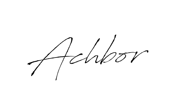 How to make Achbor name signature. Use Antro_Vectra style for creating short signs online. This is the latest handwritten sign. Achbor signature style 6 images and pictures png