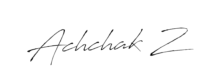 Make a beautiful signature design for name Achchak Z. With this signature (Antro_Vectra) style, you can create a handwritten signature for free. Achchak Z signature style 6 images and pictures png