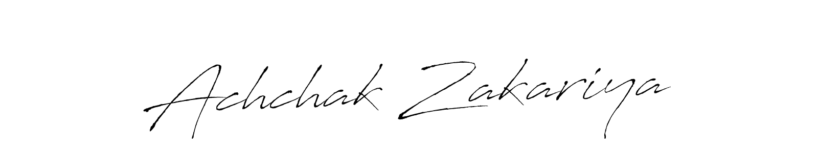 Create a beautiful signature design for name Achchak Zakariya. With this signature (Antro_Vectra) fonts, you can make a handwritten signature for free. Achchak Zakariya signature style 6 images and pictures png