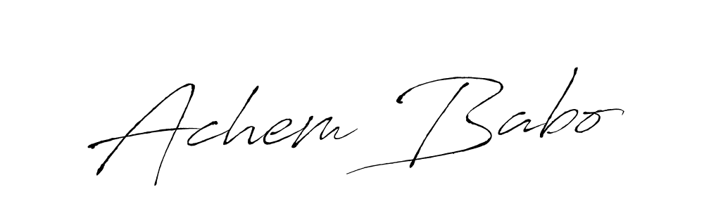 Design your own signature with our free online signature maker. With this signature software, you can create a handwritten (Antro_Vectra) signature for name Achem Babo. Achem Babo signature style 6 images and pictures png