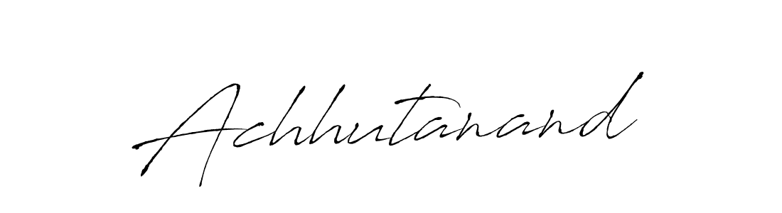 Make a beautiful signature design for name Achhutanand. With this signature (Antro_Vectra) style, you can create a handwritten signature for free. Achhutanand signature style 6 images and pictures png