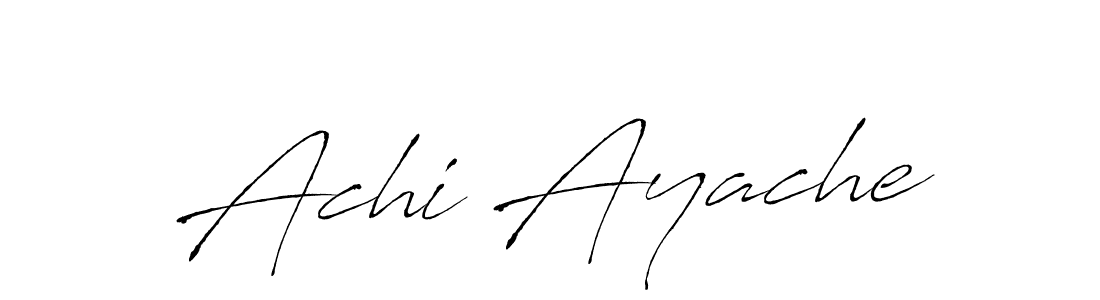 Design your own signature with our free online signature maker. With this signature software, you can create a handwritten (Antro_Vectra) signature for name Achi Ayache. Achi Ayache signature style 6 images and pictures png