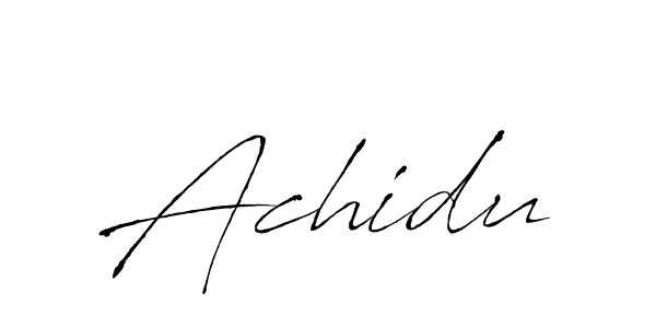 Design your own signature with our free online signature maker. With this signature software, you can create a handwritten (Antro_Vectra) signature for name Achidu. Achidu signature style 6 images and pictures png