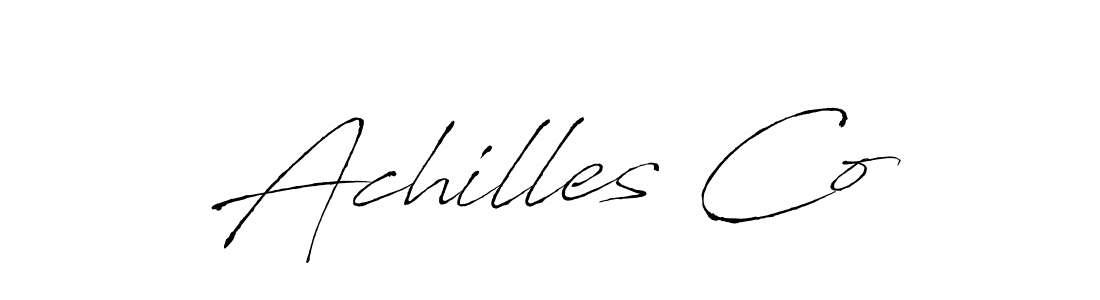 Similarly Antro_Vectra is the best handwritten signature design. Signature creator online .You can use it as an online autograph creator for name Achilles Co. Achilles Co signature style 6 images and pictures png