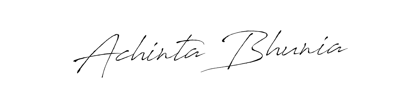 Design your own signature with our free online signature maker. With this signature software, you can create a handwritten (Antro_Vectra) signature for name Achinta Bhunia. Achinta Bhunia signature style 6 images and pictures png