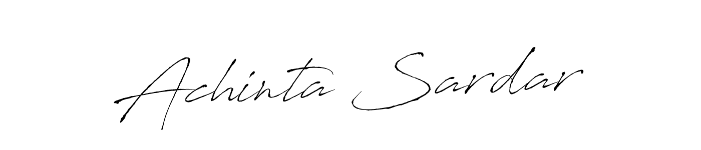 Create a beautiful signature design for name Achinta Sardar. With this signature (Antro_Vectra) fonts, you can make a handwritten signature for free. Achinta Sardar signature style 6 images and pictures png