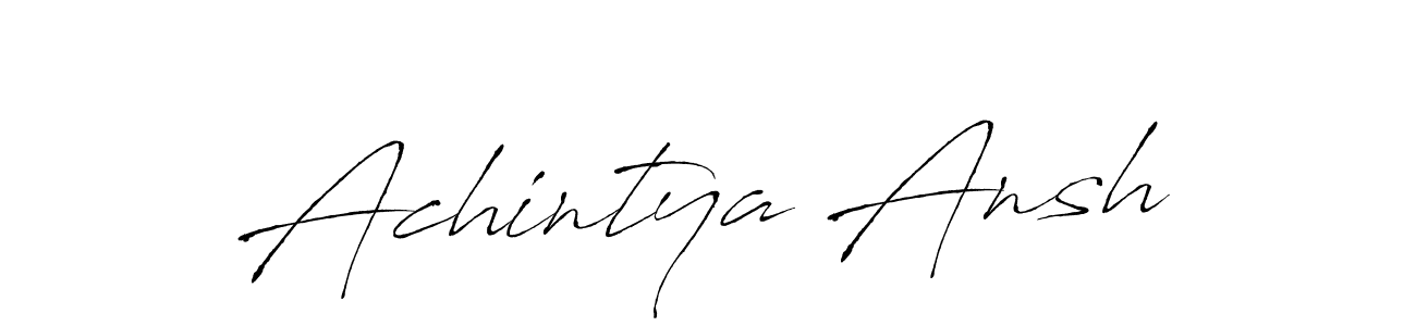 How to make Achintya Ansh name signature. Use Antro_Vectra style for creating short signs online. This is the latest handwritten sign. Achintya Ansh signature style 6 images and pictures png