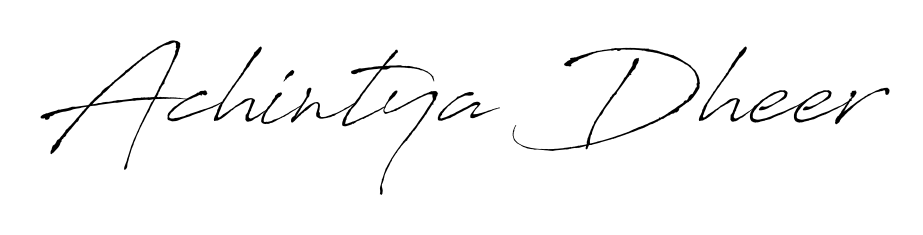 The Antro_Vectra handwriting style adds charm and authenticity to name Achintya Dheer. A wonderful choice for personal thank-you notes. Achintya Dheer signature style 6 images and pictures png